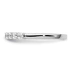 14K White Gold 9-Stone Shared Prong 1/2 carat Complete Round Diamond Band