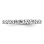 14K White Gold 9-Stone Shared Prong 1/2 carat Complete Round Diamond Band