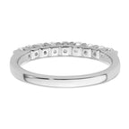 14K White Gold 9-Stone Shared Prong 1/2 carat Complete Round Diamond Band