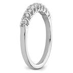 14K White Gold 9-Stone Shared Prong 1/2 carat Complete Round Diamond Band