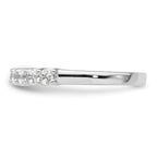 14K White Gold 9-Stone Shared Prong 5/8 carat Complete Round Diamond Band