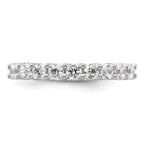 14K White Gold 9-Stone Shared Prong 5/8 carat Complete Round Diamond Band