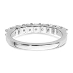 14K White Gold 9-Stone Shared Prong 5/8 carat Complete Round Diamond Band