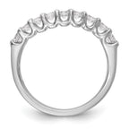 14K White Gold 9-Stone Shared Prong 7/8 carat Complete Round Diamond Band