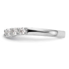 14K White Gold 9-Stone Shared Prong 7/8 carat Complete Round Diamond Band