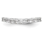 14K White Gold 9-Stone Shared Prong 7/8 carat Complete Round Diamond Band