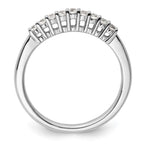 14K White Gold 9-Stone Shared Prong 1/5 carat Complete Round Diamond Band