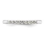 14K White Gold 9-Stone Shared Prong 1/5 carat Complete Round Diamond Band
