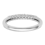 14K White Gold 9-Stone Shared Prong 1/5 carat Complete Round Diamond Band