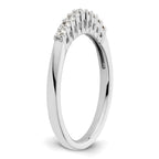 14K White Gold 9-Stone Shared Prong 1/5 carat Complete Round Diamond Band