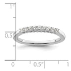 14K White Gold 9-Stone Shared Prong 1/5 carat Complete Round Diamond Band