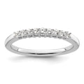 14K White Gold 9-Stone Shared Prong 1/5 carat Complete Round Diamond Band