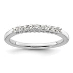 14K White Gold 9-Stone Shared Prong 1/5 carat Complete Round Diamond Band