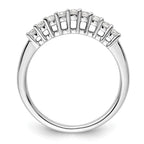 14K White Gold 9-Stone Shared Prong 1/3 carat Complete Round Diamond Band
