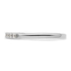 14K White Gold 9-Stone Shared Prong 1/3 carat Complete Round Diamond Band
