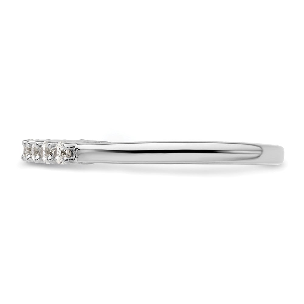 14K White Gold 9-Stone Shared Prong 1/3 carat Complete Round Diamond Band
