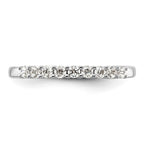 14K White Gold 9-Stone Shared Prong 1/3 carat Complete Round Diamond Band