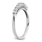 14K White Gold 9-Stone Shared Prong 1/3 carat Complete Round Diamond Band