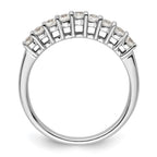 14K White Gold 9-Stone Shared Prong 1/2 carat Complete Round Diamond Band