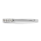 14K White Gold 9-Stone Shared Prong 1/2 carat Complete Round Diamond Band
