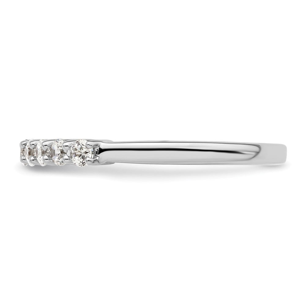 14K White Gold 9-Stone Shared Prong 1/2 carat Complete Round Diamond Band