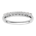 14K White Gold 9-Stone Shared Prong 1/2 carat Complete Round Diamond Band
