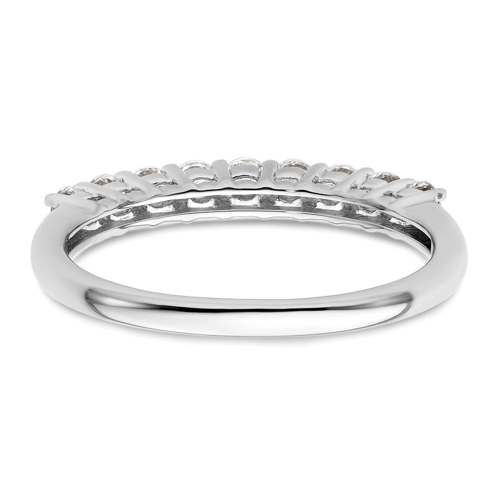 14K White Gold 9-Stone Shared Prong 1/2 carat Complete Round Diamond Band
