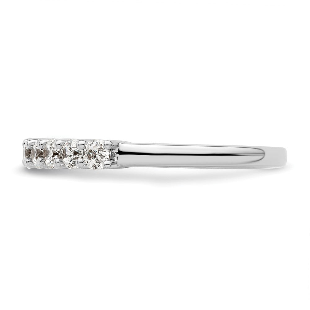 14K White Gold 9-Stone Shared Prong 3/4 carat Complete Round Diamond Band