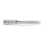 14K White Gold 9-Stone Shared Prong 3/4 carat Complete Round Diamond Band