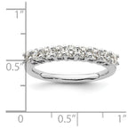 14K White Gold 9-Stone Shared Prong 3/4 carat Complete Round Diamond Band