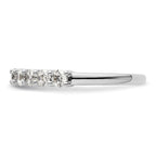 14K White Gold 9-Stone Shared Prong 1 carat Complete Round Diamond Band