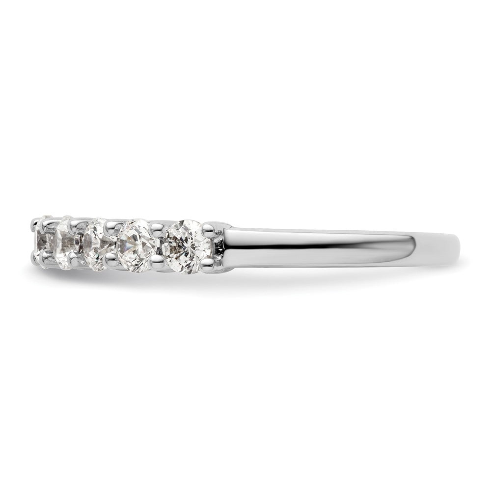 14K White Gold 9-Stone Shared Prong 1 carat Complete Round Diamond Band