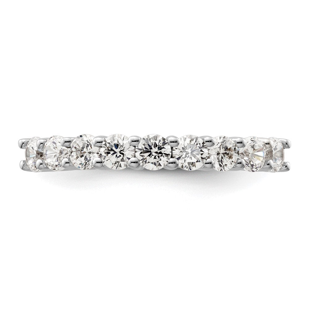 14K White Gold 9-Stone Shared Prong 1 carat Complete Round Diamond Band