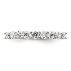 14K White Gold 9-Stone Shared Prong 1 carat Complete Round Diamond Band
