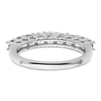 14K White Gold 9-Stone Shared Prong 1 carat Complete Round Diamond Band