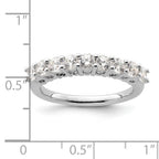 14K White Gold 9-Stone Shared Prong 1 carat Complete Round Diamond Band