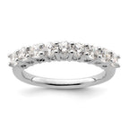 14K White Gold 9-Stone Shared Prong 1 carat Complete Round Diamond Band