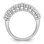 14K White Gold 9-Stone Shared Prong 1.15 carat Complete Round Diamond Band