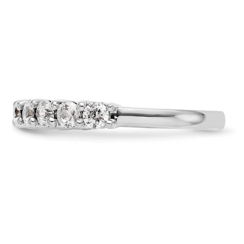 14K White Gold 9-Stone Shared Prong 1.15 carat Complete Round Diamond Band