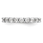 14K White Gold 9-Stone Shared Prong 1.15 carat Complete Round Diamond Band