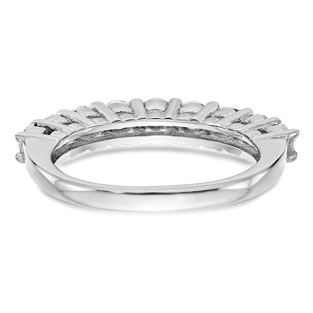 14K White Gold 9-Stone Shared Prong 1.15 carat Complete Round Diamond Band