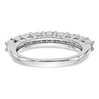 14K White Gold 9-Stone Shared Prong 1.15 carat Complete Round Diamond Band