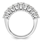 14K White Gold 9-Stone Shared Prong 1.6 carat Complete Round Diamond Band