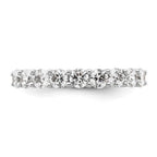 14K White Gold 9-Stone Shared Prong 1.6 carat Complete Round Diamond Band