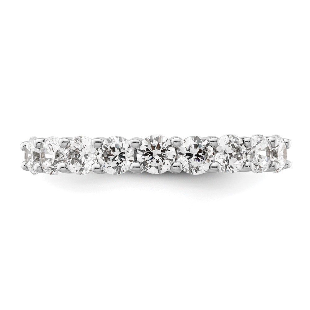 14K White Gold 9-Stone Shared Prong 1.6 carat Complete Round Diamond Band