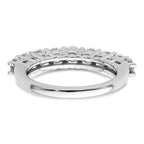 14K White Gold 9-Stone Shared Prong 1.6 carat Complete Round Diamond Band