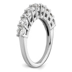 14K White Gold 9-Stone Shared Prong 1.6 carat Complete Round Diamond Band