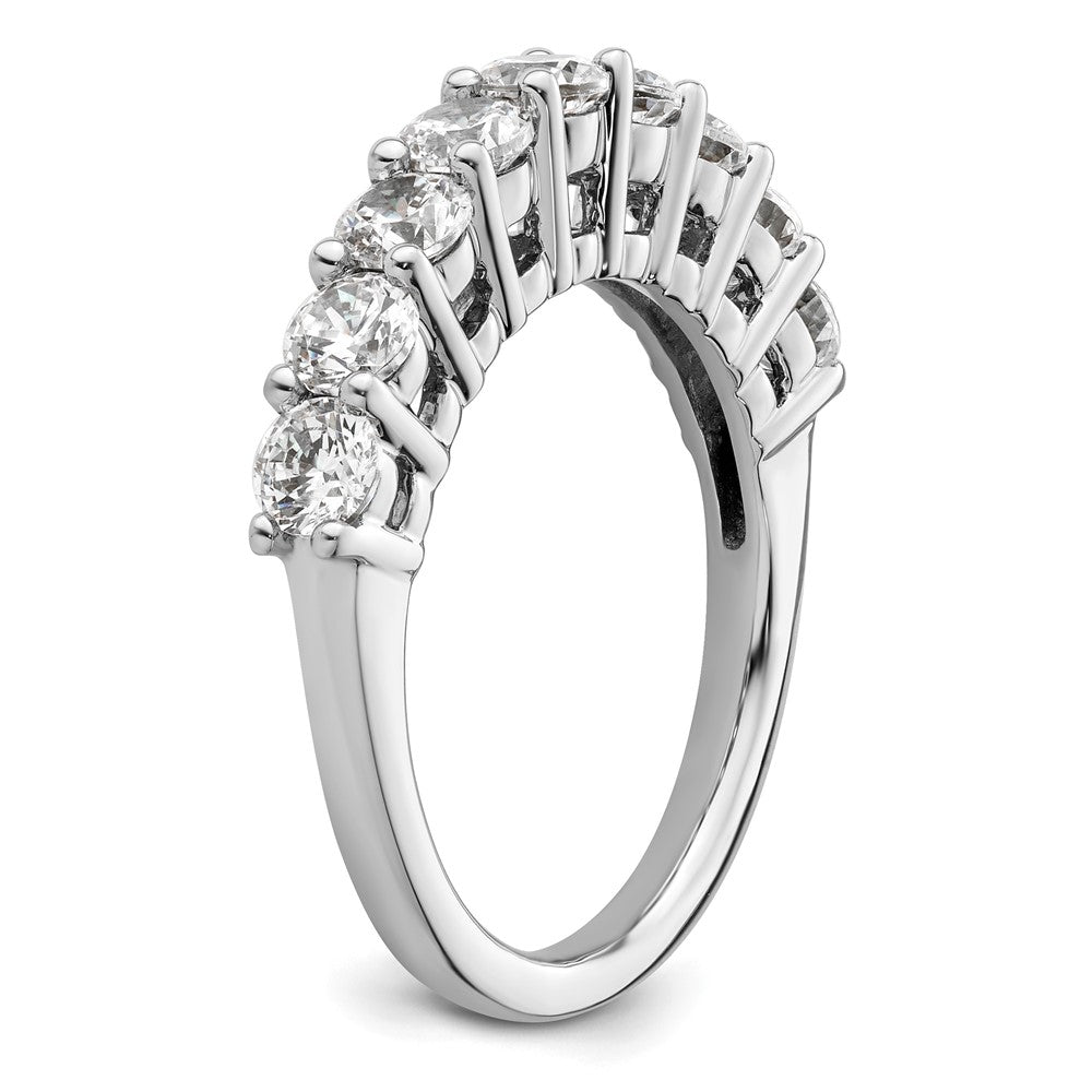 14K White Gold 9-Stone Shared Prong 1.6 carat Complete Round Diamond Band