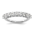 14K White Gold 9-Stone Shared Prong 1.6 carat Complete Round Diamond Band