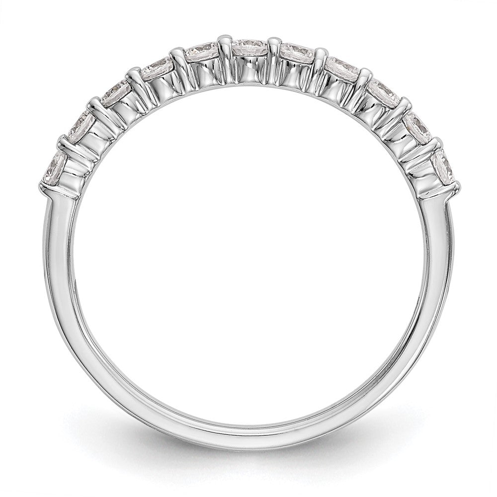 14K White Gold 11-Stone 1/2 carat Complete Diamond Band
